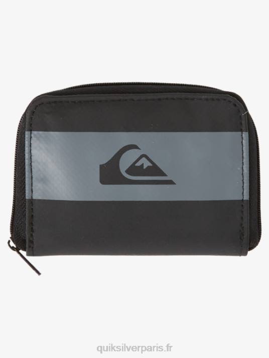 Hommes Quiksilver portefeuille zippé filet de sécurité D6PT1234 noir