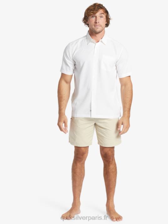 Hommes Quiksilver chemise anti-rides premium centinela waterman D6PT1300 centinelle blanche