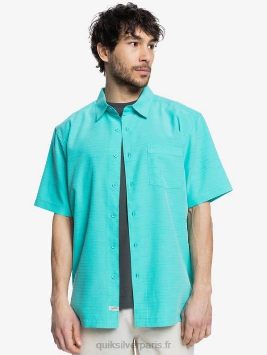 Hommes Quiksilver chemise anti-rides premium centinela waterman D6PT1308 centinelle bleu turquoise