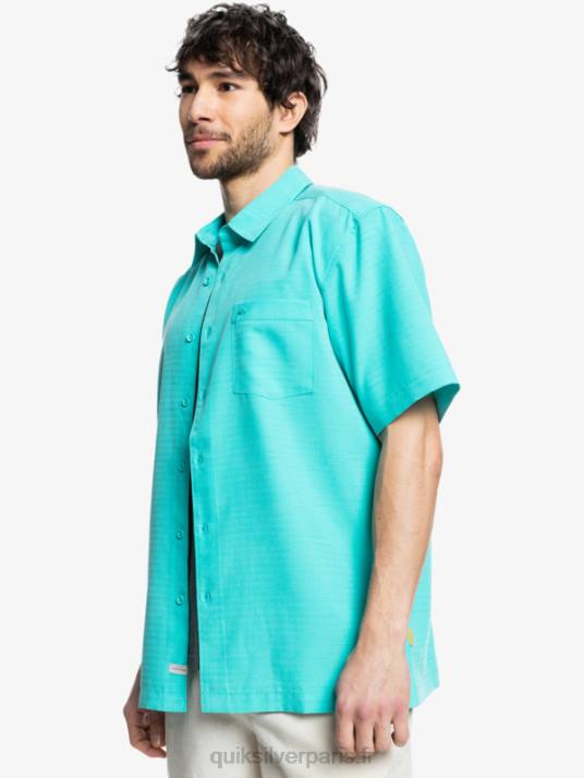 Hommes Quiksilver chemise anti-rides premium centinela waterman D6PT1308 centinelle bleu turquoise