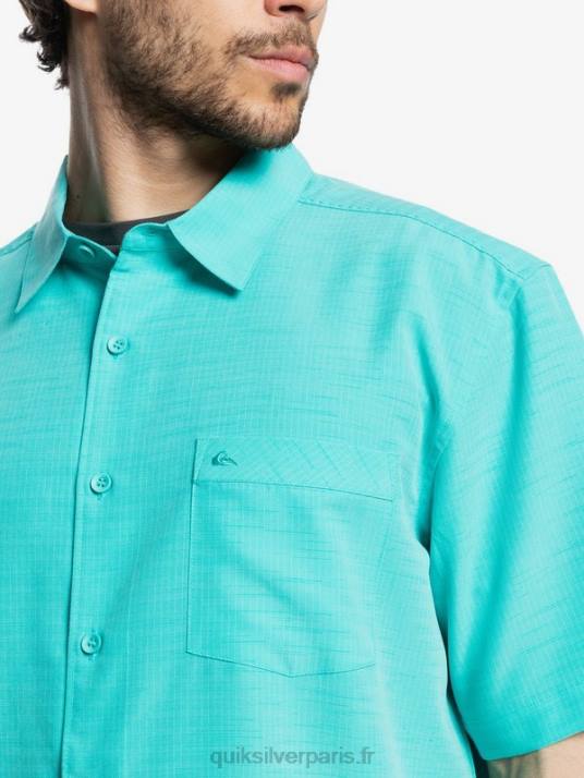 Hommes Quiksilver chemise anti-rides premium centinela waterman D6PT1308 centinelle bleu turquoise