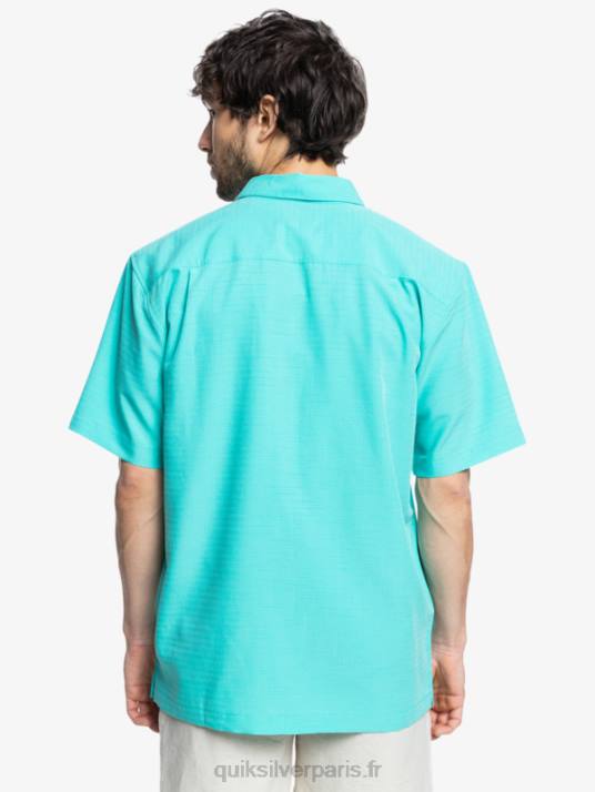 Hommes Quiksilver chemise anti-rides premium centinela waterman D6PT1308 centinelle bleu turquoise