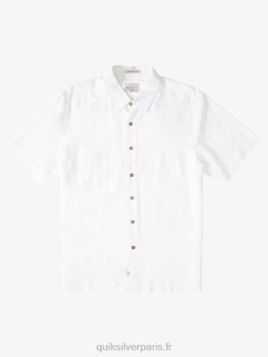 Hommes Quiksilver chemise anti-rides premium waterman tahiti palms D6PT867 blanc
