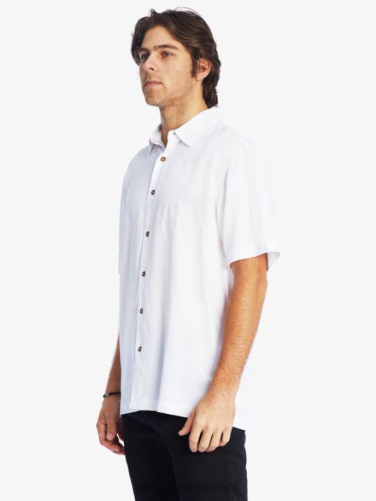 Hommes Quiksilver chemise anti-rides premium waterman tahiti palms D6PT867 blanc