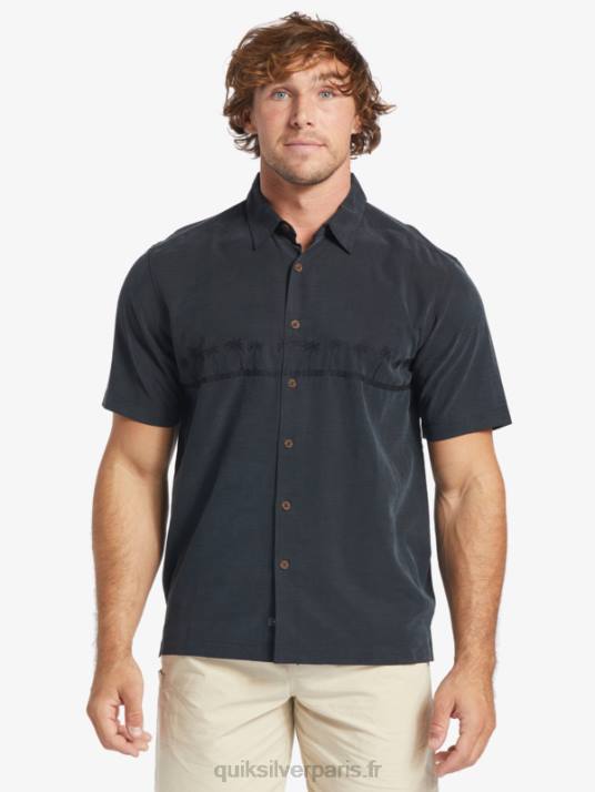 Hommes Quiksilver chemise anti-rides premium waterman tahiti palms D6PT868 noir