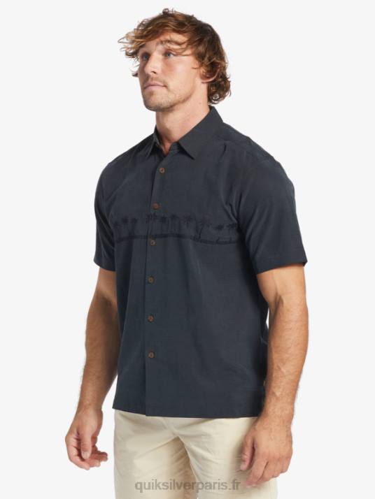 Hommes Quiksilver chemise anti-rides premium waterman tahiti palms D6PT868 noir
