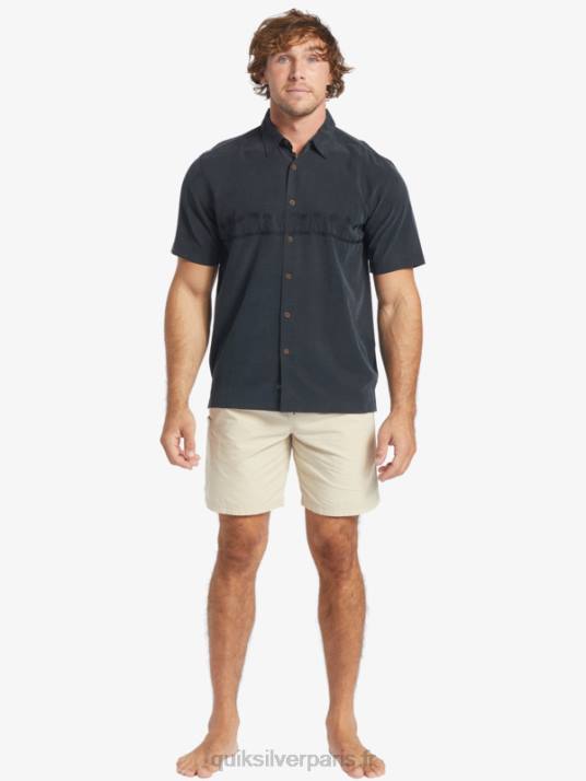 Hommes Quiksilver chemise anti-rides premium waterman tahiti palms D6PT868 noir