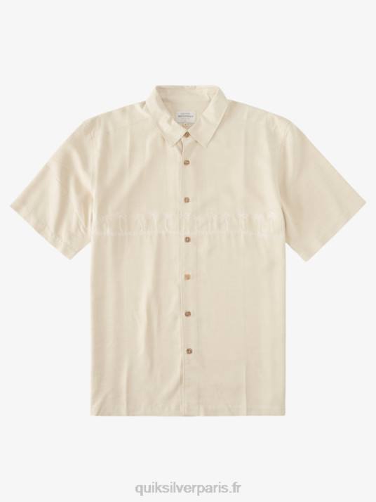 Hommes Quiksilver chemise anti-rides premium waterman tahiti palms D6PT869 riz brun