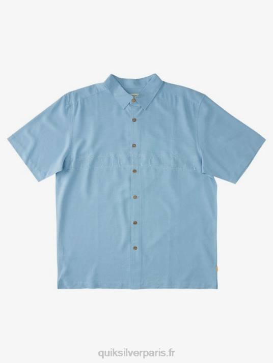 Hommes Quiksilver chemise anti-rides premium waterman tahiti palms D6PT870 bleu crépuscule