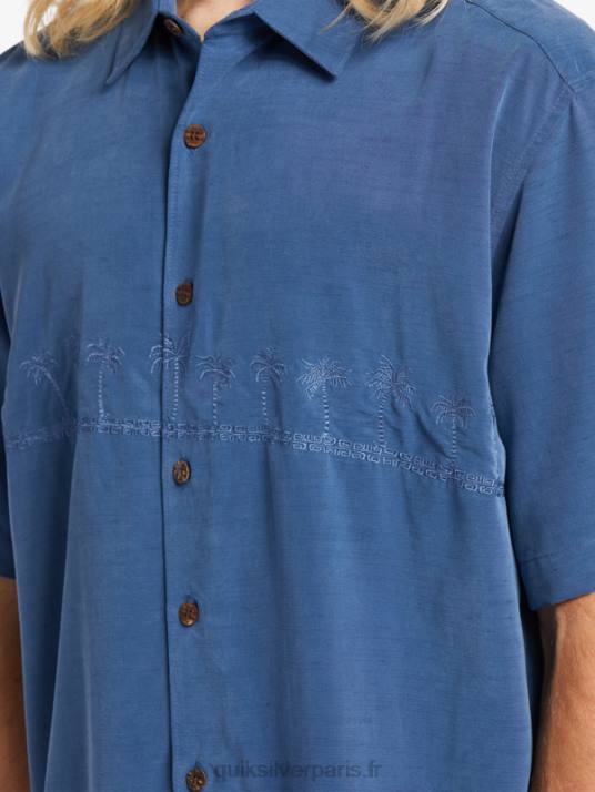 Hommes Quiksilver chemise anti-rides premium waterman tahiti palms D6PT872 enseigne bleue