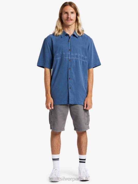 Hommes Quiksilver chemise anti-rides premium waterman tahiti palms D6PT872 enseigne bleue