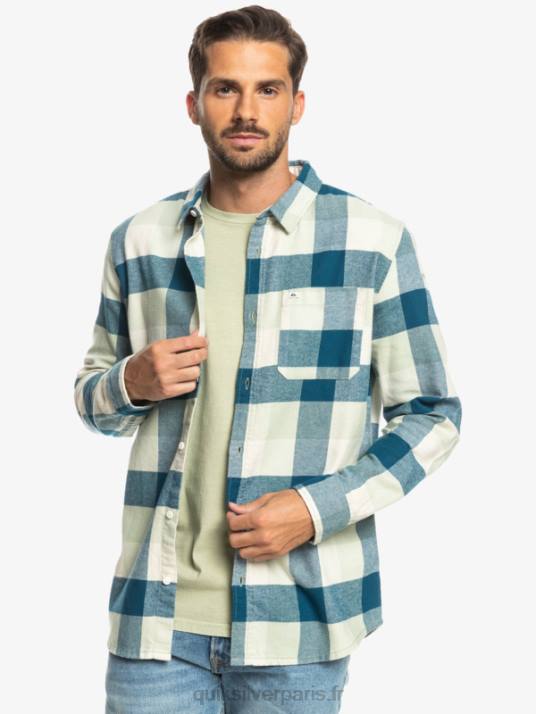 Hommes Quiksilver chemise en flanelle à manches longues motherfly D6PT1573 Mouche sauge du désert