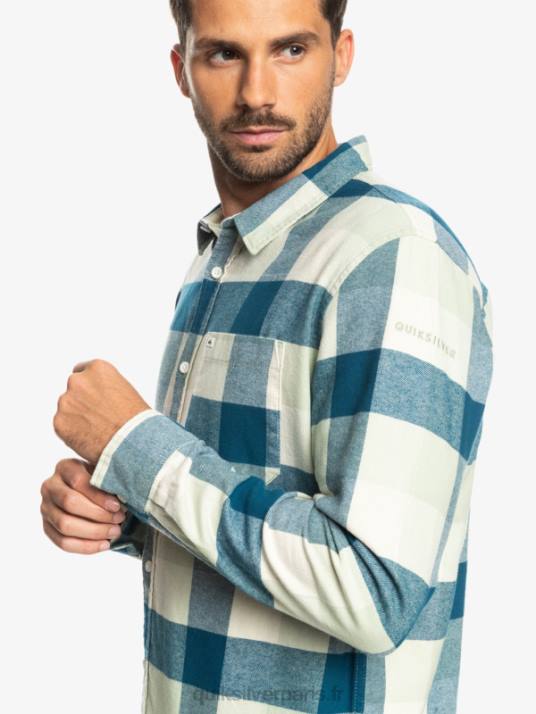 Hommes Quiksilver chemise en flanelle à manches longues motherfly D6PT1573 Mouche sauge du désert