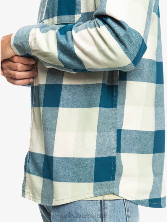 Hommes Quiksilver chemise en flanelle à manches longues motherfly D6PT1573 Mouche sauge du désert