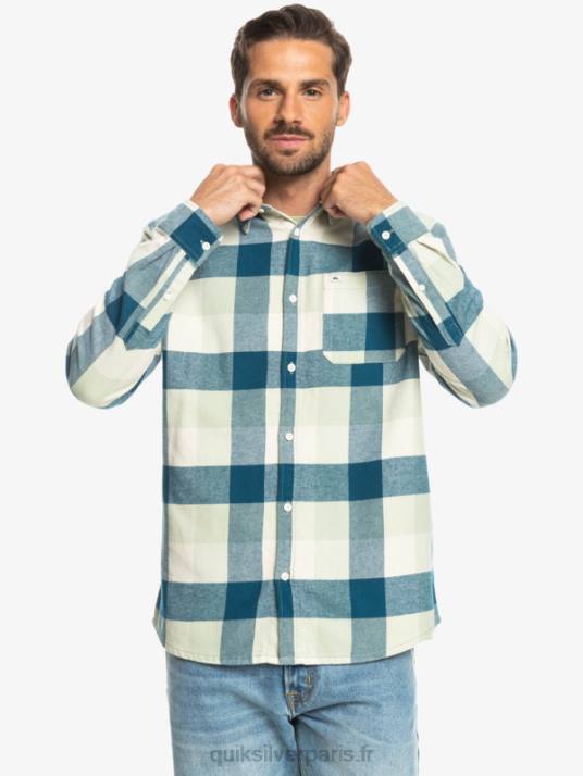Hommes Quiksilver chemise en flanelle à manches longues motherfly D6PT1573 Mouche sauge du désert