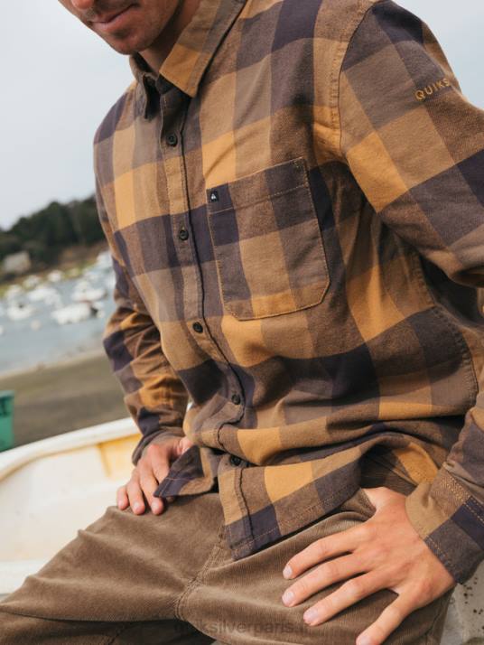 Hommes Quiksilver chemise en flanelle à manches longues motherfly D6PT1574 Mouche à cassonade