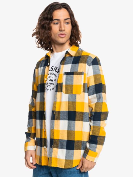 Hommes Quiksilver chemise en flanelle à manches longues motherfly D6PT1575 Mouche du bouleau 223