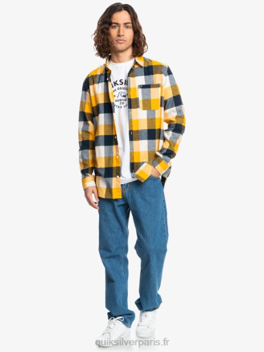Hommes Quiksilver chemise en flanelle à manches longues motherfly D6PT1575 Mouche du bouleau 223