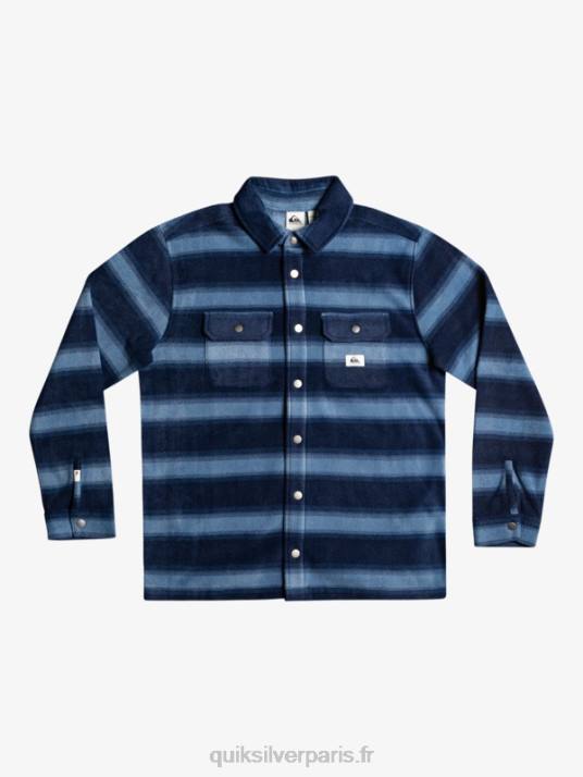 Hommes Quiksilver chemise en flanelle à manches longues surf days D6PT1556 blazer bleu marine à rayures en flanelle