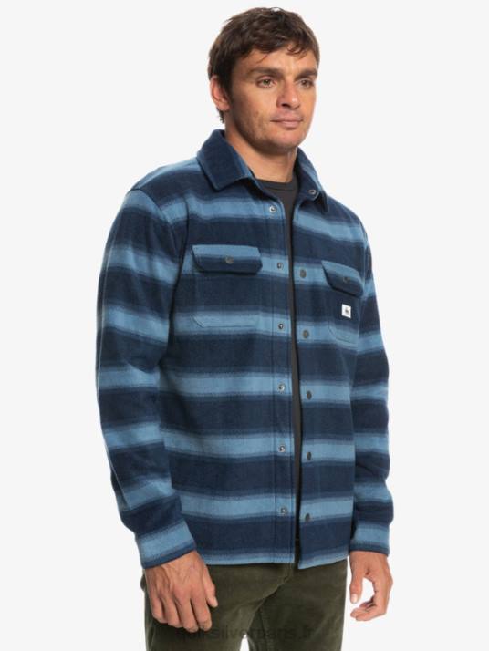 Hommes Quiksilver chemise en flanelle à manches longues surf days D6PT1556 blazer bleu marine à rayures en flanelle
