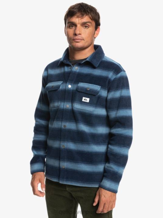 Hommes Quiksilver chemise en flanelle à manches longues surf days D6PT1556 blazer bleu marine à rayures en flanelle
