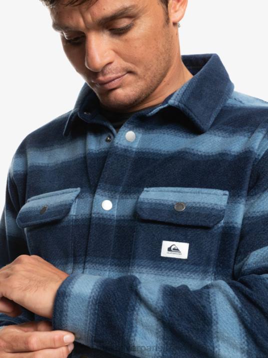 Hommes Quiksilver chemise en flanelle à manches longues surf days D6PT1556 blazer bleu marine à rayures en flanelle