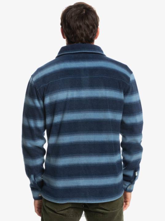 Hommes Quiksilver chemise en flanelle à manches longues surf days D6PT1556 blazer bleu marine à rayures en flanelle