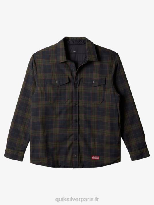Hommes Quiksilver chemise en flanelle réversible isolée Free Climb D6PT1703 montée sans fantôme