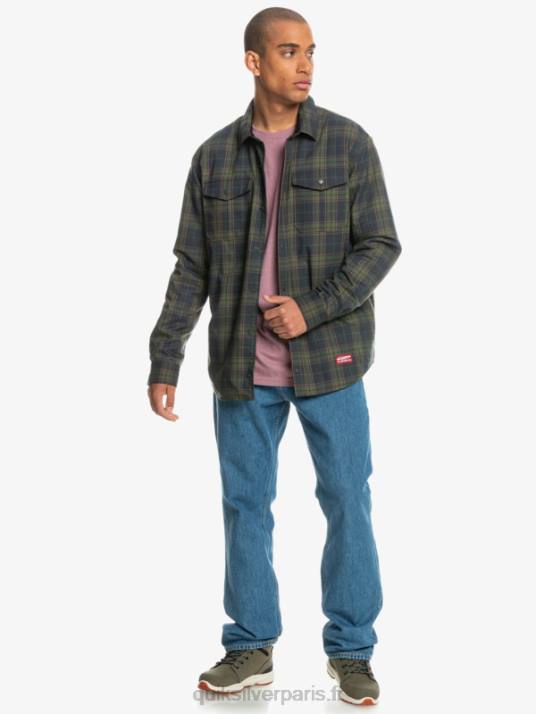 Hommes Quiksilver chemise en flanelle réversible isolée Free Climb D6PT1703 montée sans fantôme