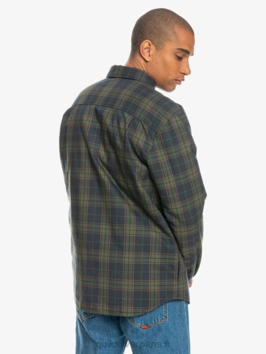Hommes Quiksilver chemise en flanelle réversible isolée Free Climb D6PT1703 montée sans fantôme