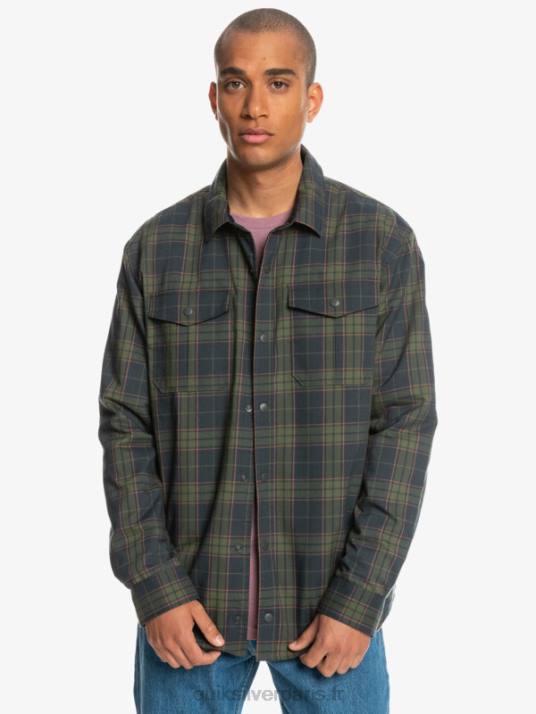 Hommes Quiksilver chemise en flanelle réversible isolée Free Climb D6PT1703 montée sans fantôme