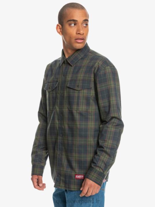 Hommes Quiksilver chemise en flanelle réversible isolée Free Climb D6PT1703 montée sans fantôme