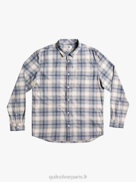Hommes Quiksilver chemise en flanelle stretch à manches longues ganaway D6PT1768 ganaway de bouleau
