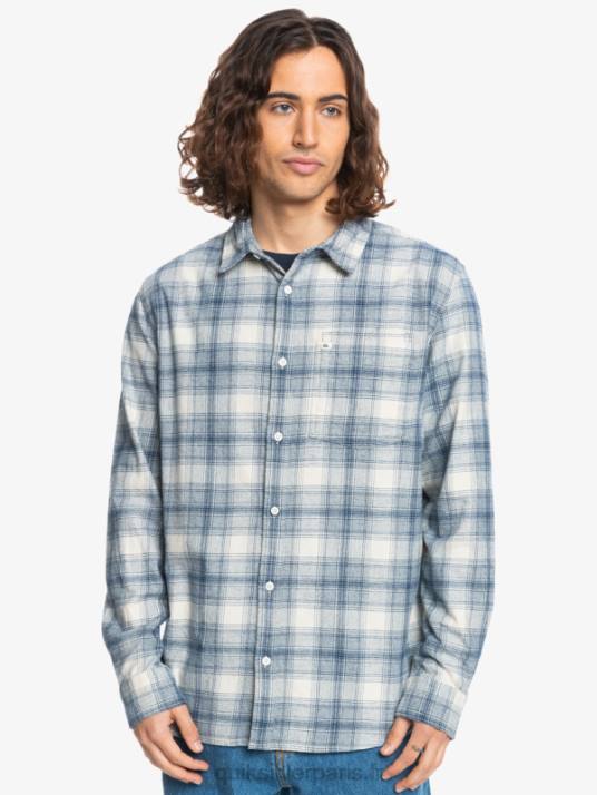 Hommes Quiksilver chemise en flanelle stretch à manches longues ganaway D6PT1768 ganaway de bouleau