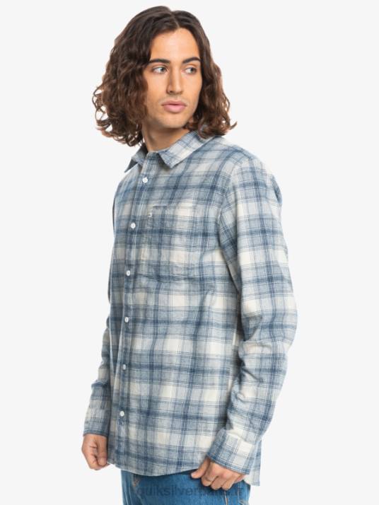 Hommes Quiksilver chemise en flanelle stretch à manches longues ganaway D6PT1768 ganaway de bouleau