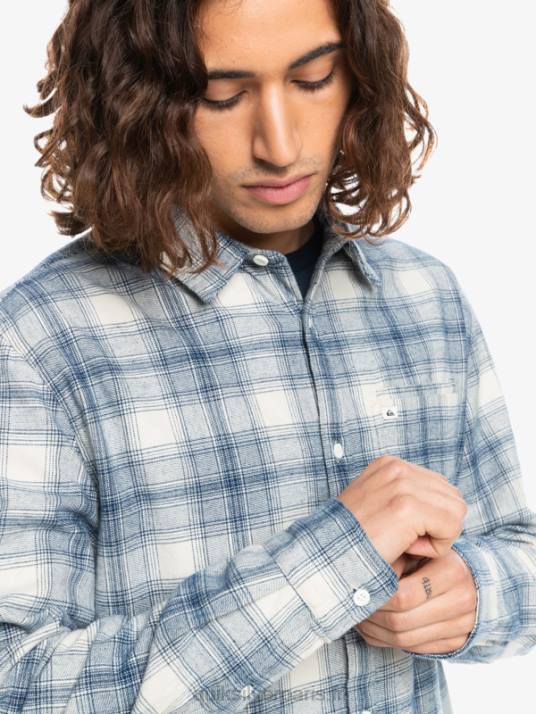 Hommes Quiksilver chemise en flanelle stretch à manches longues ganaway D6PT1768 ganaway de bouleau