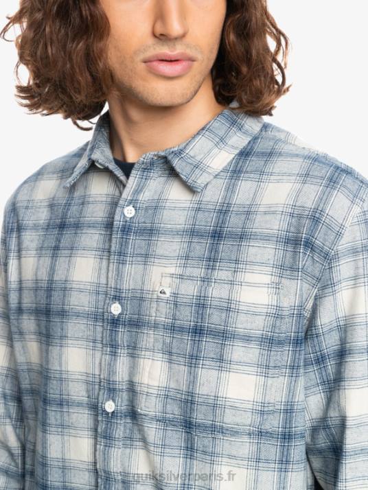 Hommes Quiksilver chemise en flanelle stretch à manches longues ganaway D6PT1768 ganaway de bouleau