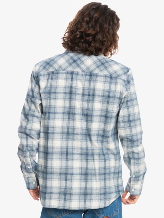 Hommes Quiksilver chemise en flanelle stretch à manches longues ganaway D6PT1768 ganaway de bouleau