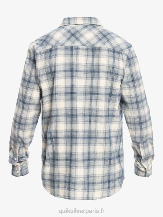 Hommes Quiksilver chemise en flanelle stretch à manches longues ganaway D6PT1768 ganaway de bouleau