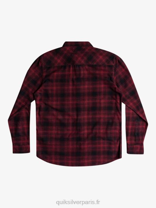 Hommes Quiksilver chemise en flanelle stretch à manches longues ganaway D6PT1769 Ganaway noir