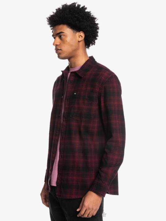 Hommes Quiksilver chemise en flanelle stretch à manches longues ganaway D6PT1769 Ganaway noir