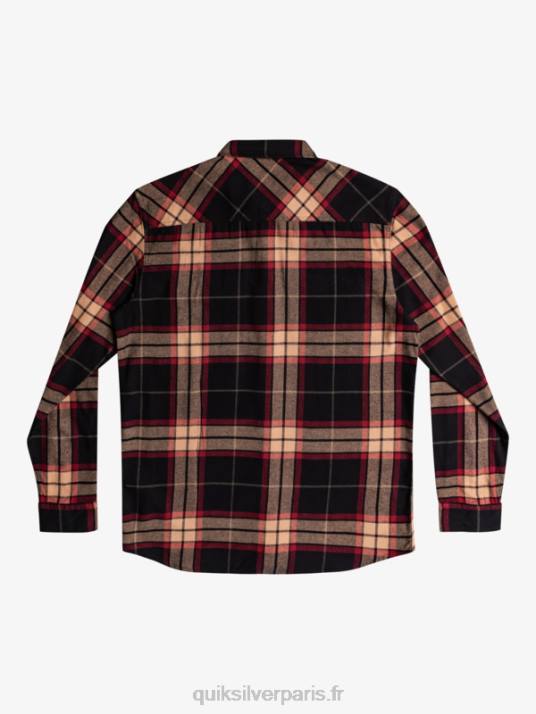 Hommes Quiksilver chemise en flanelle stretch à manches longues tilleul D6PT1428 tronçon de tilleul noir