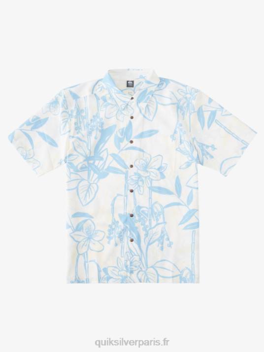Hommes Quiksilver chemise hawaïenne ample waterman D6PT1327 manières lâches blanches