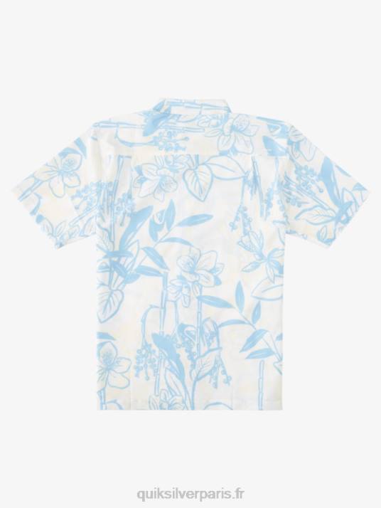 Hommes Quiksilver chemise hawaïenne ample waterman D6PT1327 manières lâches blanches