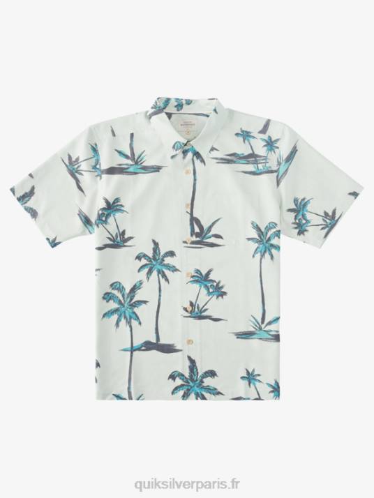Hommes Quiksilver chemise hawaïenne manche courte waterman sea brise D6PT1500 subtile brise marine verte