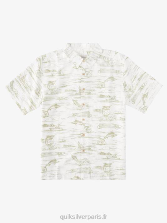 Hommes Quiksilver chemise hawaïenne waterman marlin jig D6PT899 thé marlin jig
