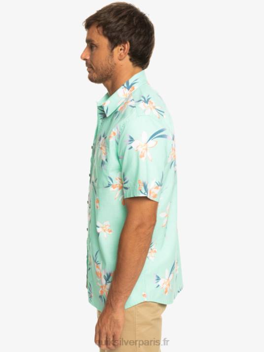 Hommes Quiksilver chemise à manches courtes D6PT1089 verre de plage holidazé