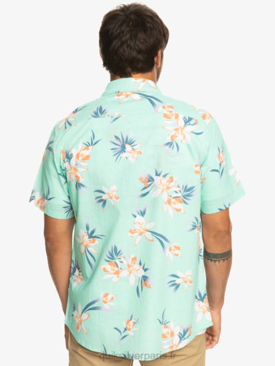 Hommes Quiksilver chemise à manches courtes D6PT1089 verre de plage holidazé