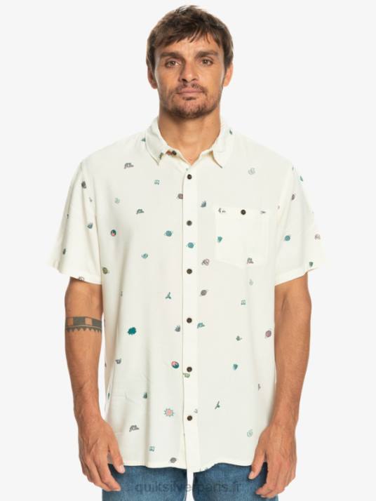 Hommes Quiksilver chemise à manches courtes D6PT1226 marque de bouleau