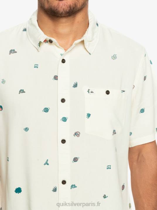 Hommes Quiksilver chemise à manches courtes D6PT1226 marque de bouleau